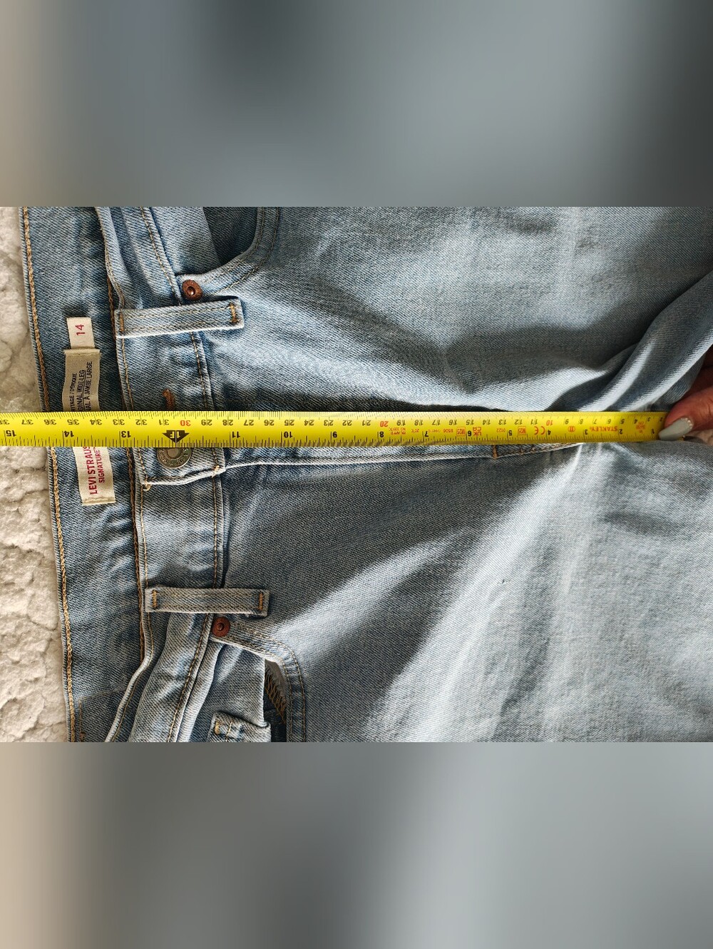 Levi's Light Blue High-Rise Wide Leg Jeans - Picture 11 of 15